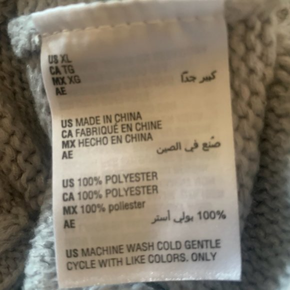 NWT STYLE & CO LIGHT GRAY HEATHER PUFFY SLEEVE SWEATER XL - Picture 8 of 8